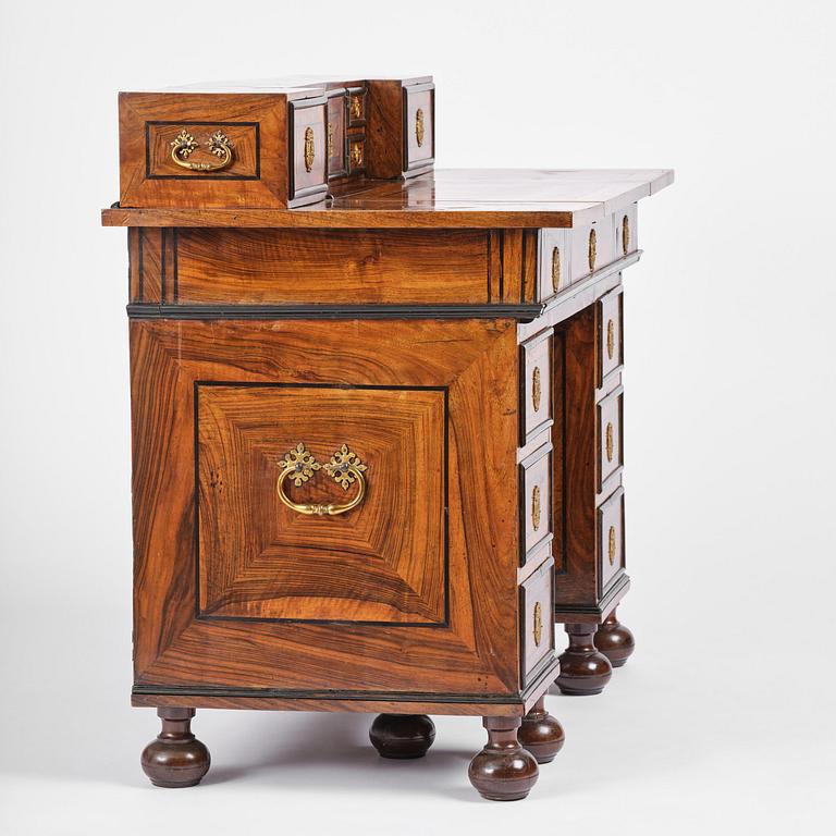 A Swedish Baroque Royal writing desk, by Hindrich von Hachten Ordered for the queen Hedvig Eleonora (1636-1715) 1683.