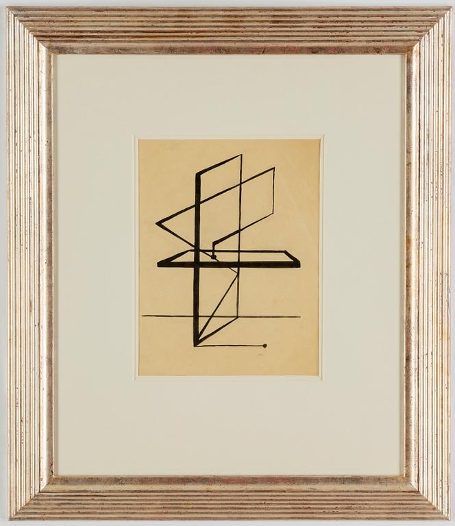 OLLE BONNIÉR, INdian ink on paper, signed OB.