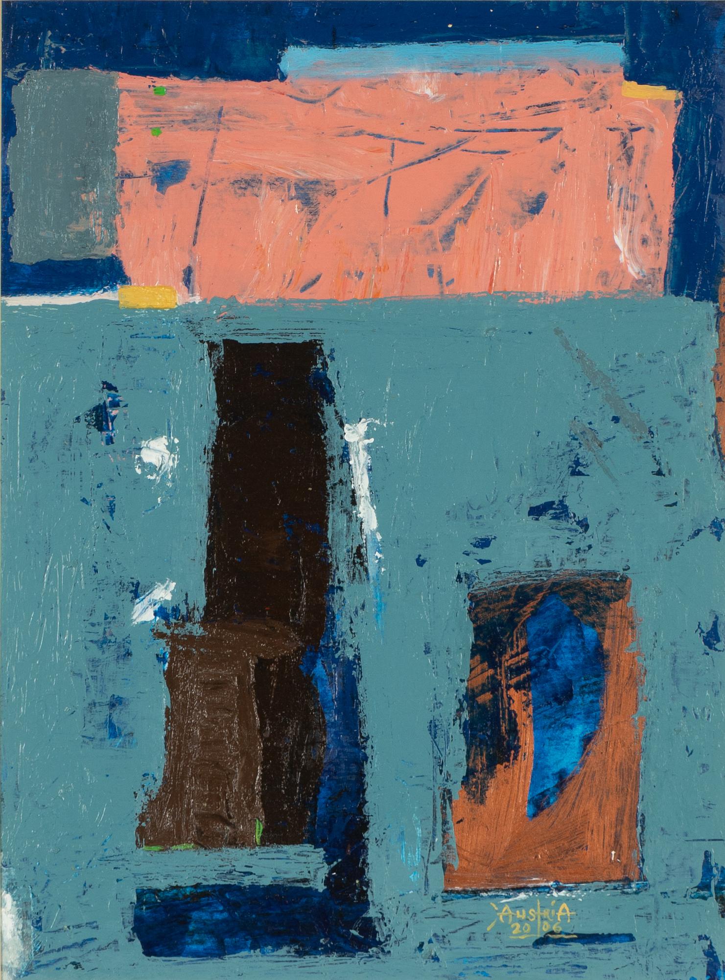 Julio Austria, acrylic on paper, signed and dated 2006.