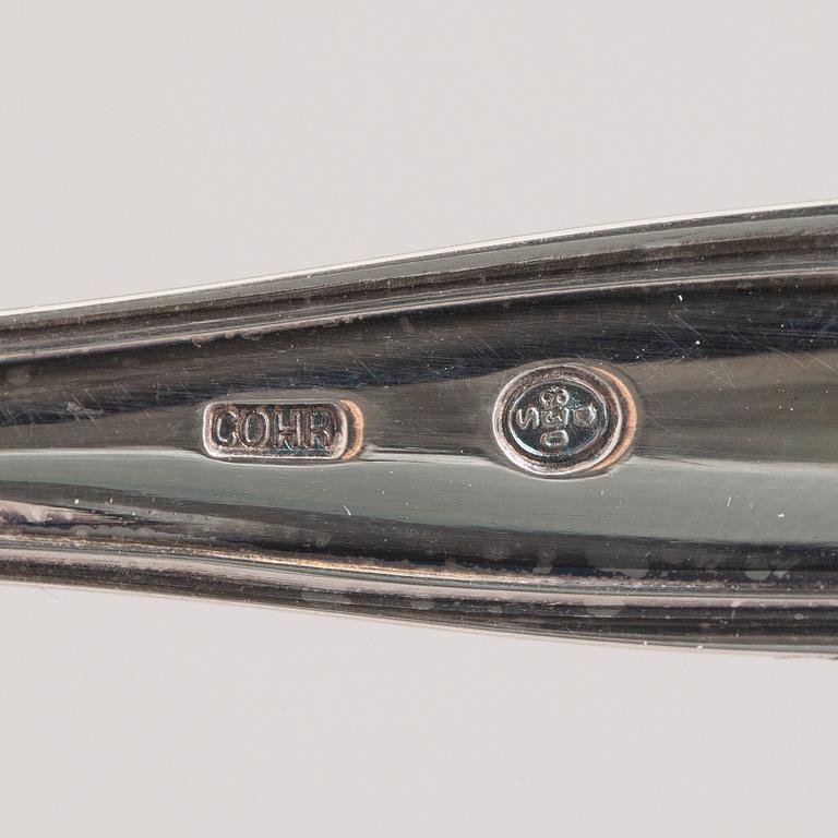 A silver cutlery, model 'Sachsisk', mostly Cohr, Denmark (100 pieces).