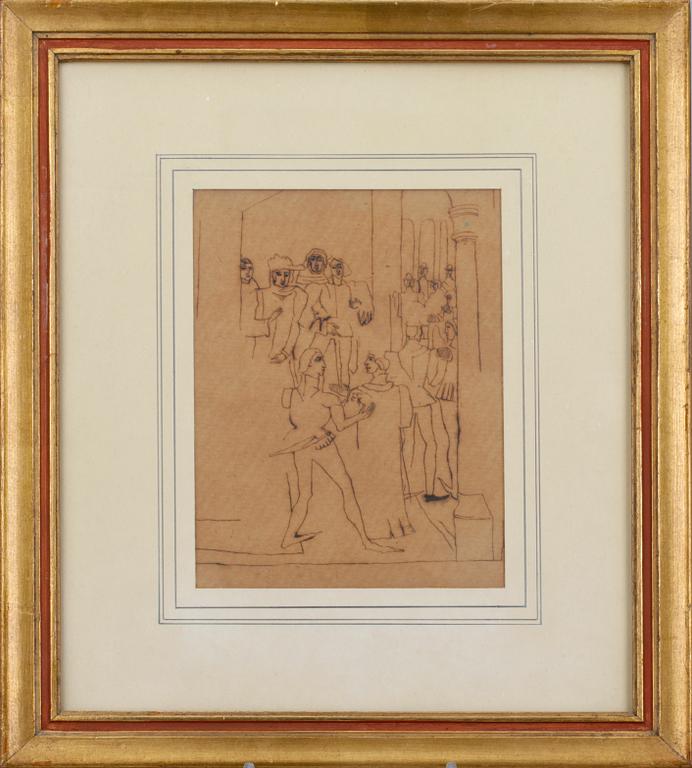 CARL FREDRIK HILL, tusch på papper.