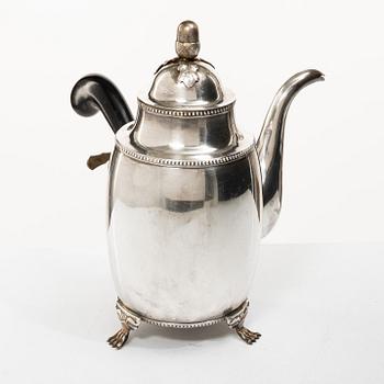 A Swedish sterling silver Empire style coffee pot, mark of Metallkonst Tage Björklund, Strängnäs 1954.