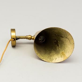 A brass wall lamp 1950s.