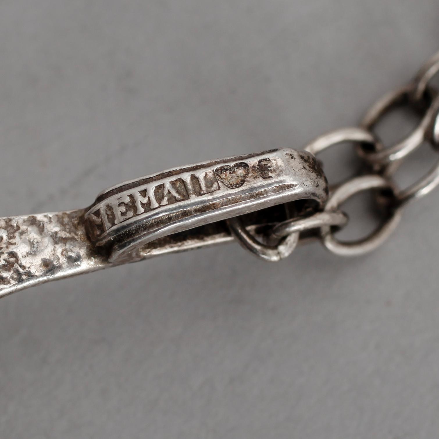 HÄNGE MED KEDJA, silver, Theresia Hvorslev, Mema, 1900-talets mitt. Total vikt ca 43 gr.
