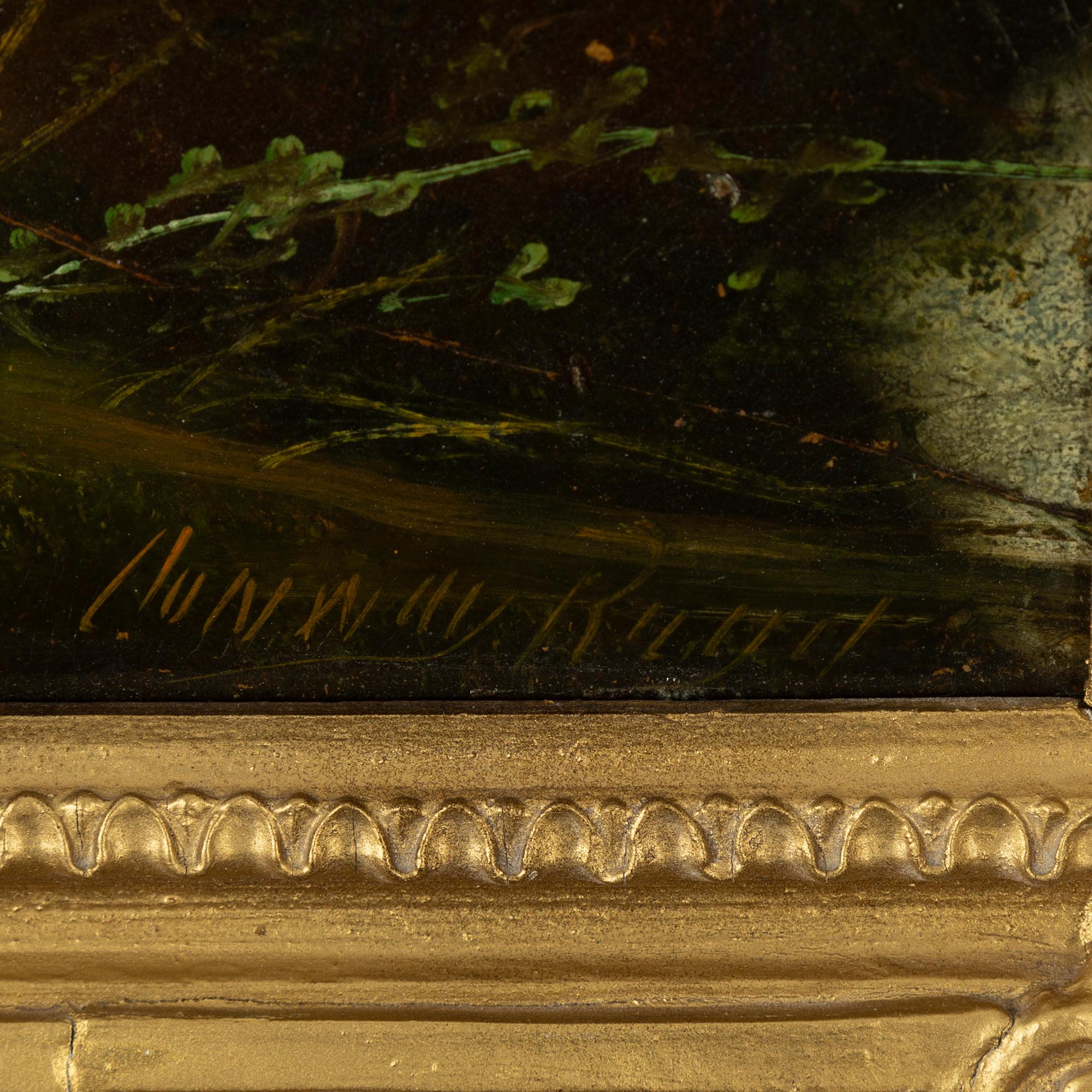 Unknown artist 19th/20th Century. Signed Ruyd. Oil on paper-panel 37.5 x 62.5 cm.