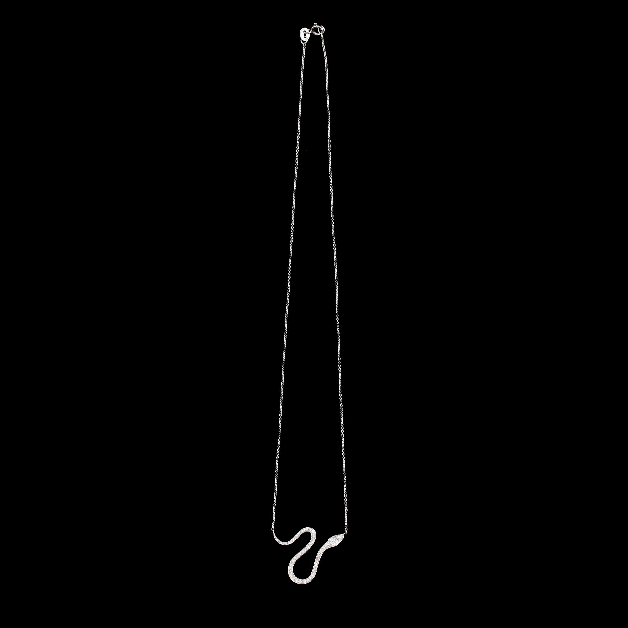 HALSBAND, 18K vitguld, diamanter tot ca 0.30 ct.