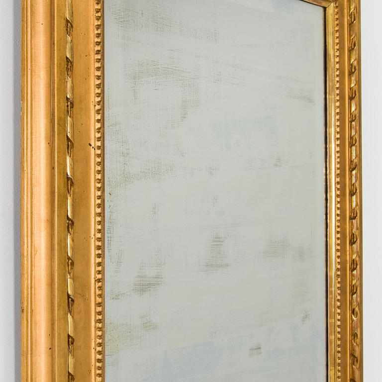 A Gustavian late 18th century hallmarked Gothenburg mirror.