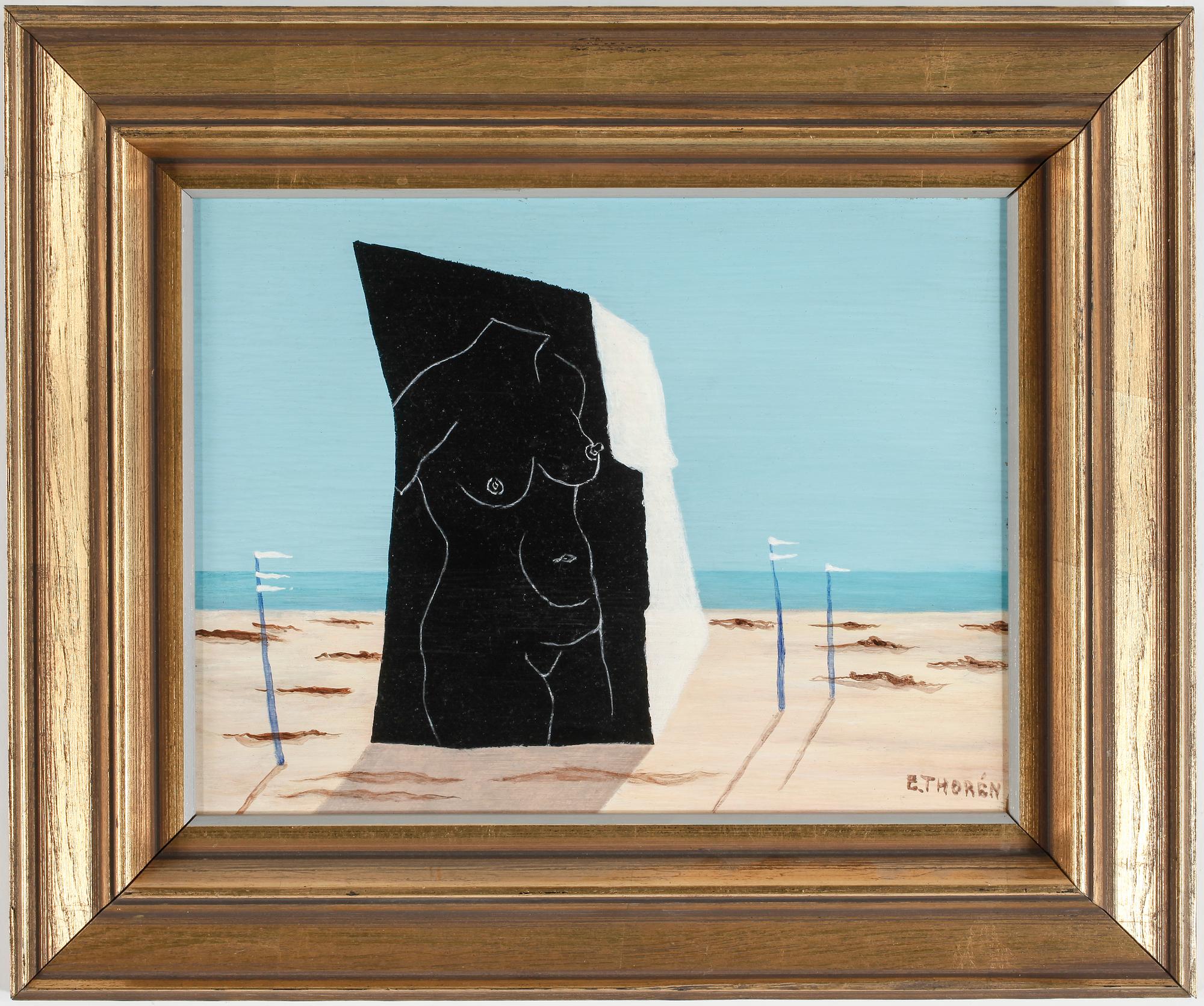 ESAIAS THORÉN, olja på pannå, signerad.