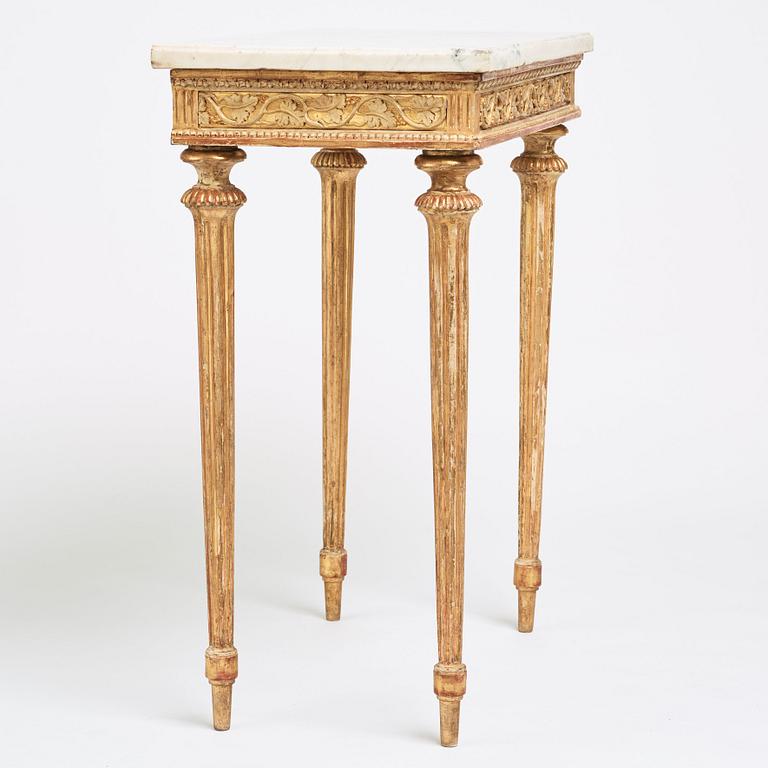 Konsolbord, Stockholmsarbete 1700-talets slut, Sengustavianskt.