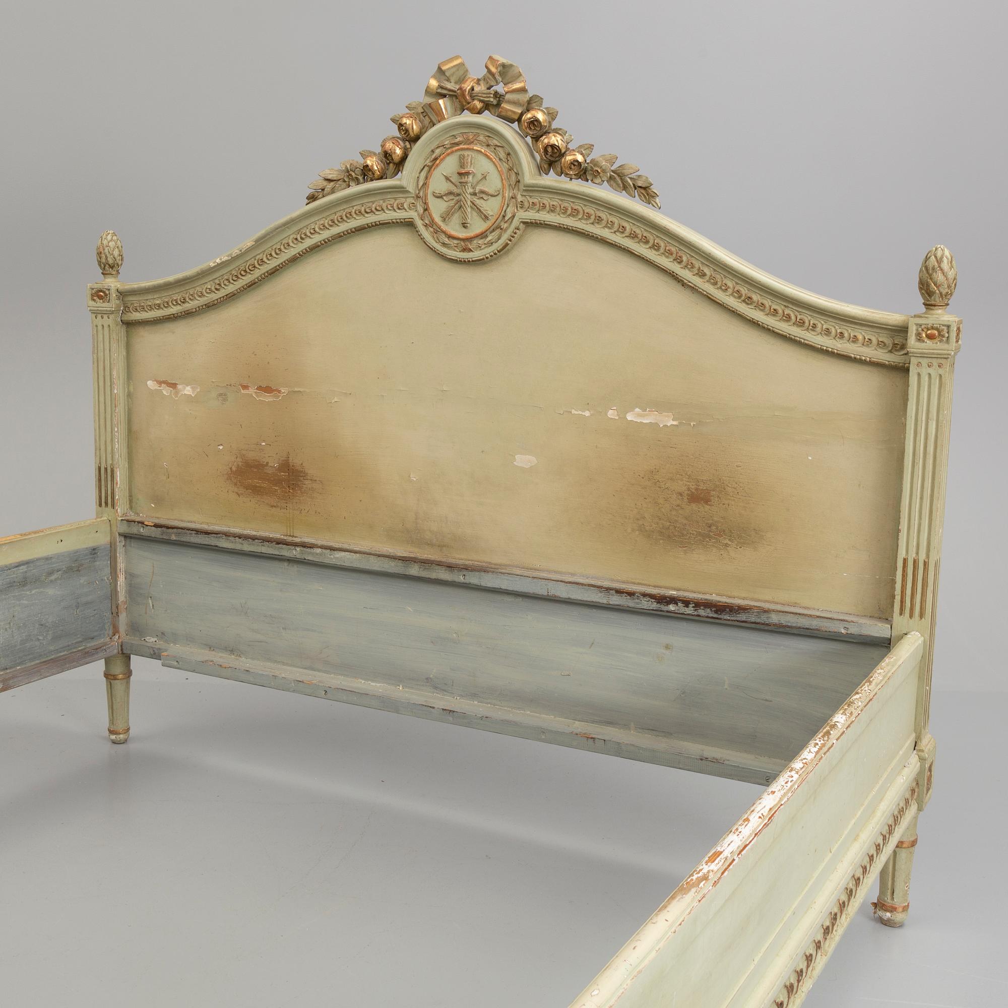 A late 18th century Gustavian bed.