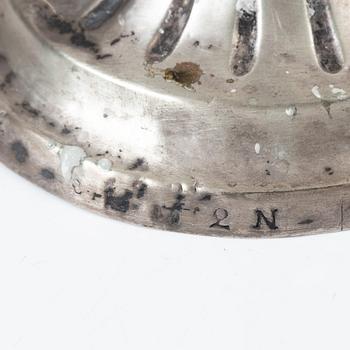 Candelsticks, a pair, silver, Sweden 1795.