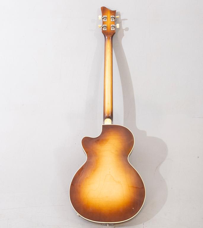 A 1960's electric bass, Höfner 500/2 Club Bass, Sunburst.