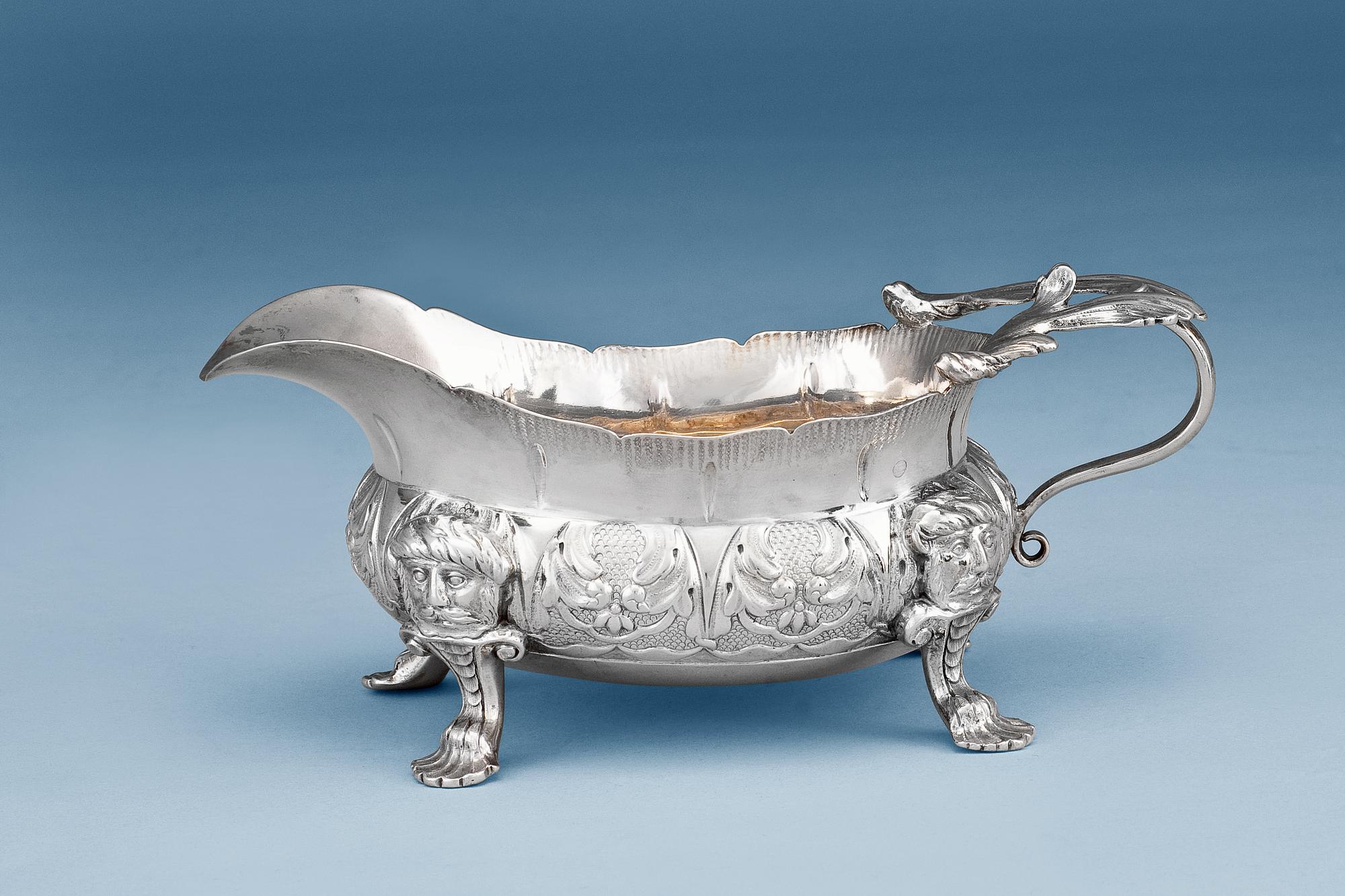 GRÄDDSNÄCKA, silver, Kristian Hammer, Stockholm 1867. Vikt ca 212 g.