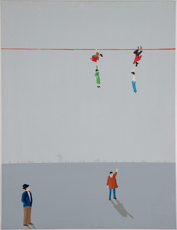 JENS ULRICH PETERSEN, akryl på duk, signerad a tergo.