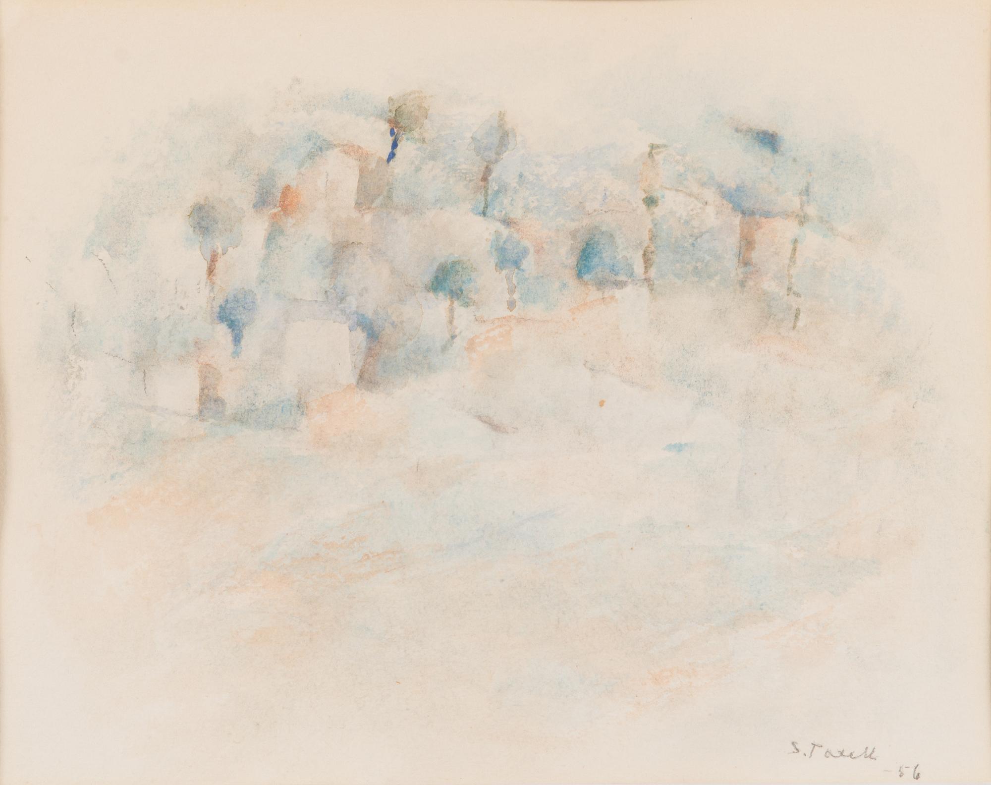 Sophie Taxell, watercolour, signed and dated -56.