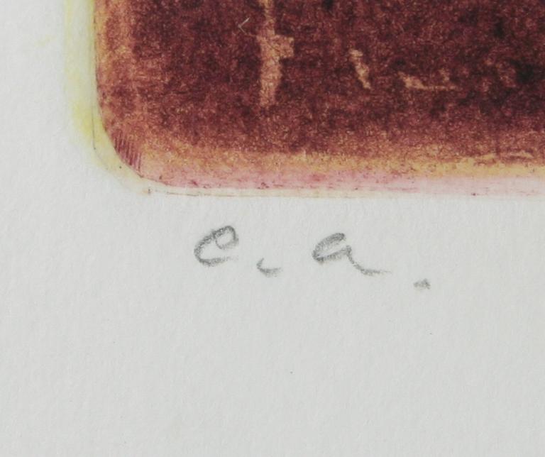 CARL OTTO HULTÉN, färgetsning, sign.