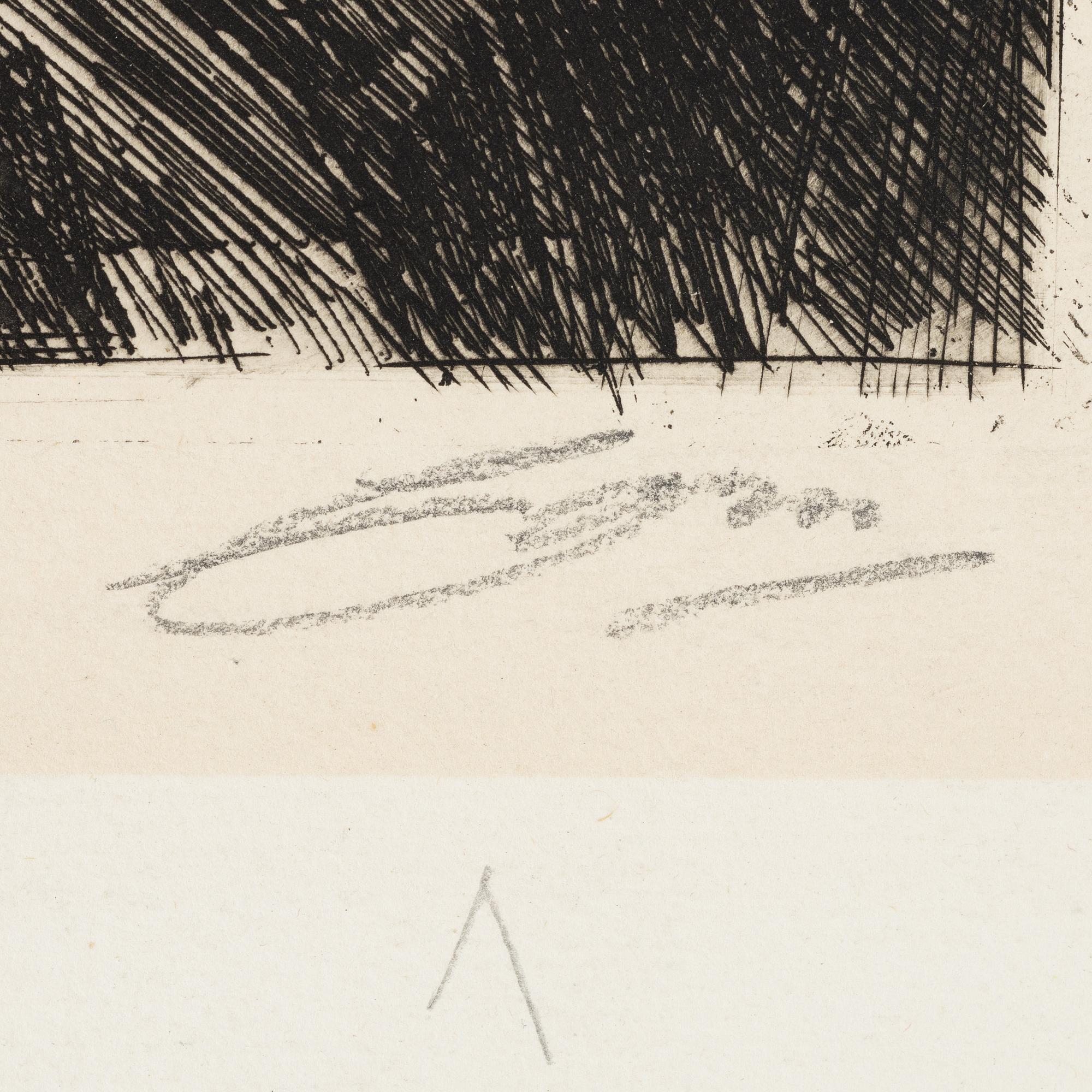Anders Zorn, etching, 1892, signed in pencil.