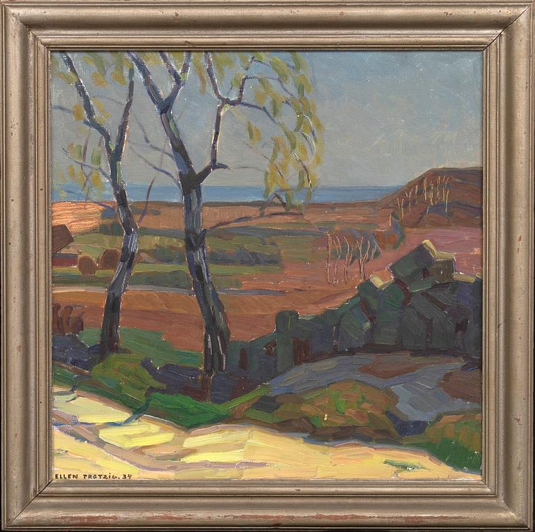 Ellen Trotzig, oil on canvas signed and dated 34.