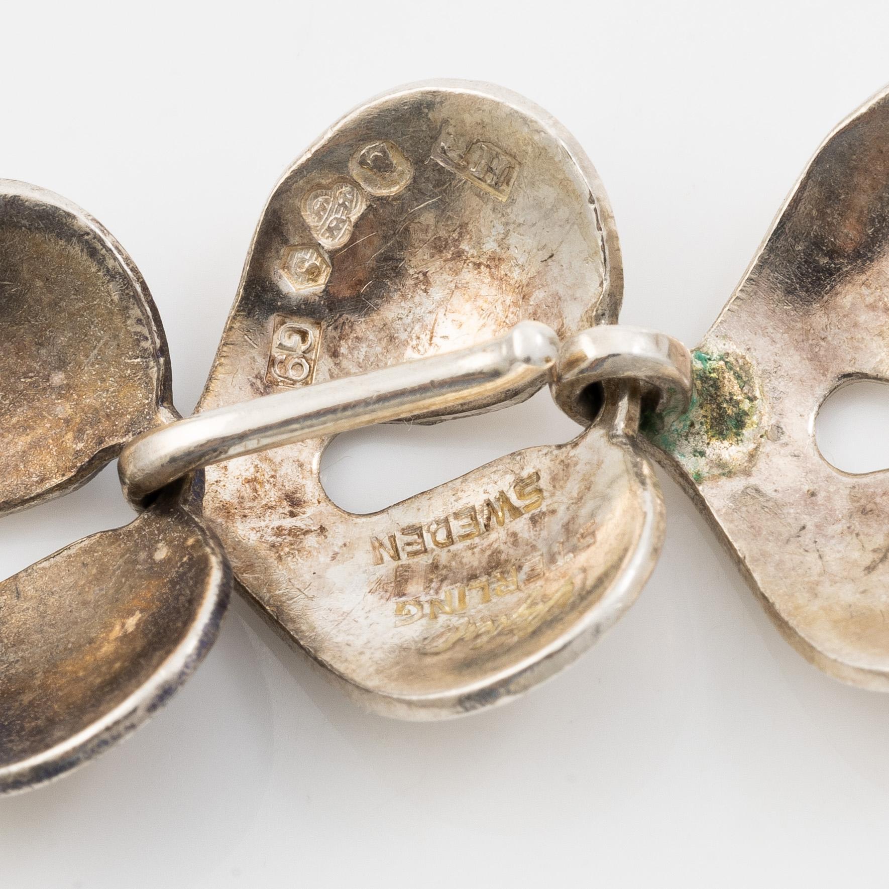 Ateljé Stigbert, collier, sterlingsilver, Stockholm, 1957.