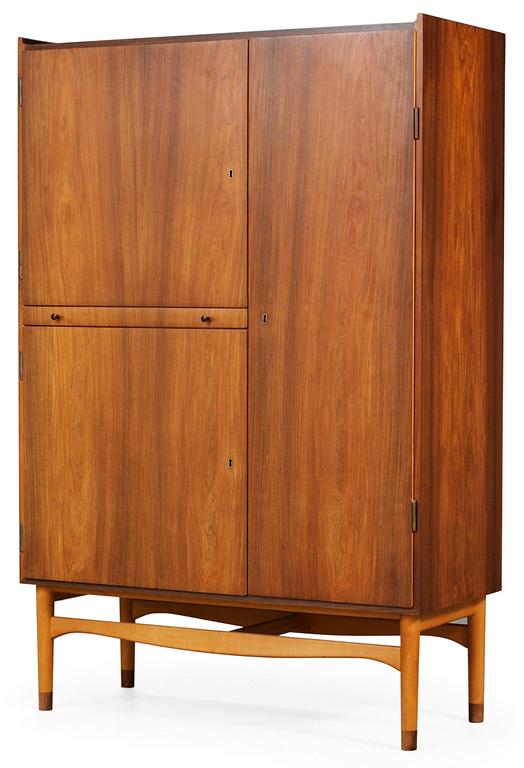 A Finn Juhl palisander and beech cabinet, Bovirke, Denmark 1950's.