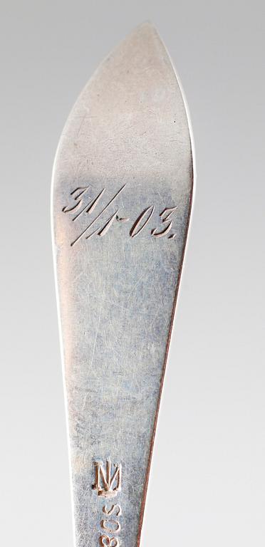 BESTICK, 29 delar, silver, Norge, olika modeller, 1900-tal. Total vikt ca 795 gram.