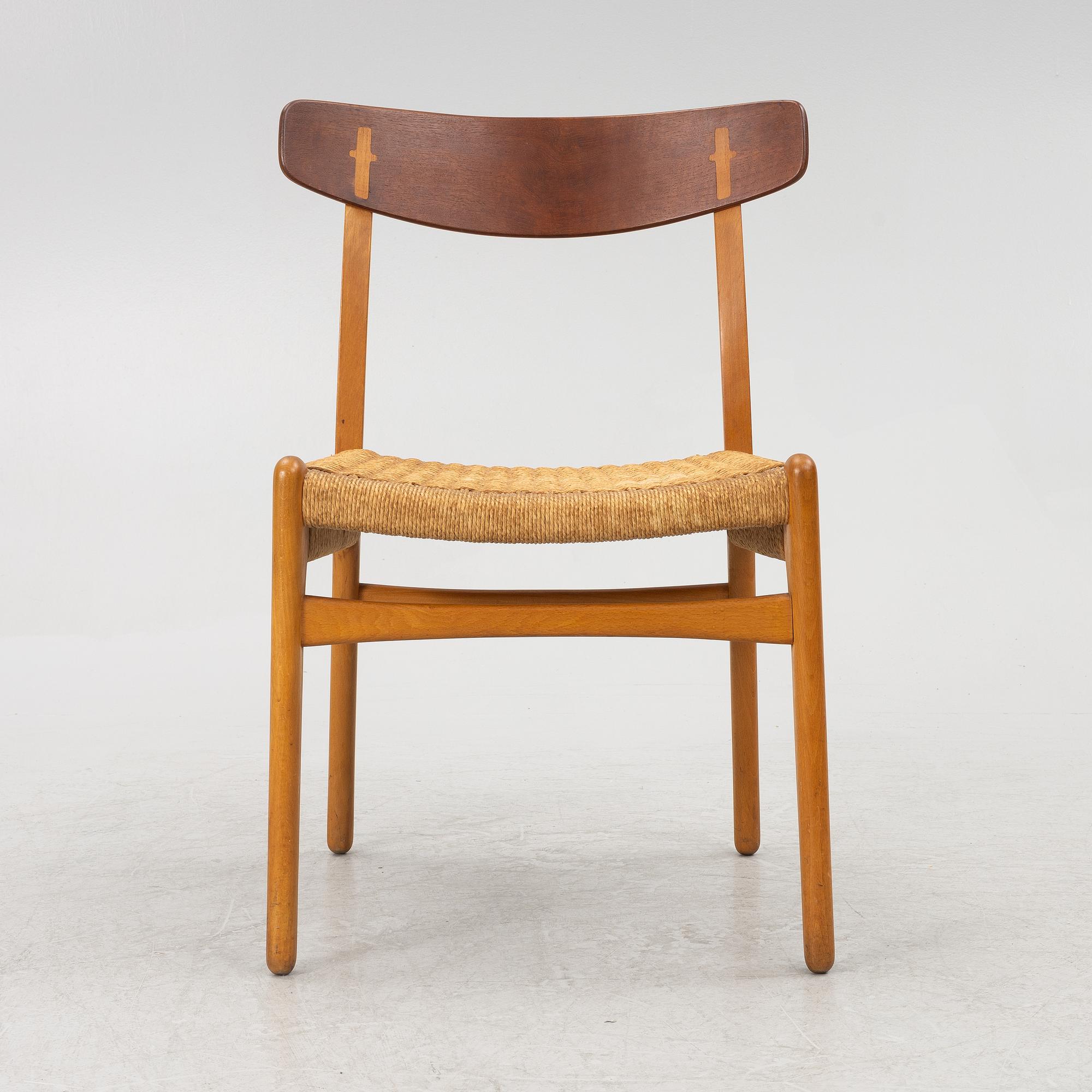 Hans J. Wegner,  a chair, "spisestolen" CH-23, Carl Hansen & Son.