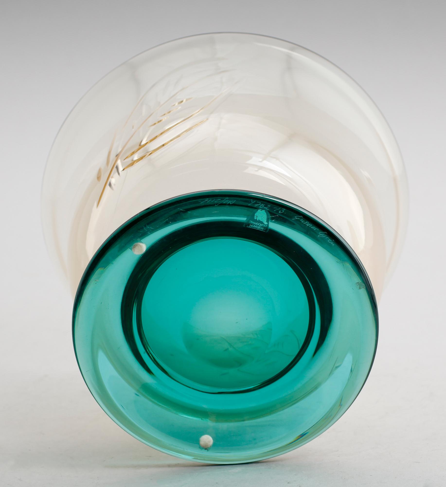 VAS, glas, Gunnar Cyrén, Orrefors, signerad.