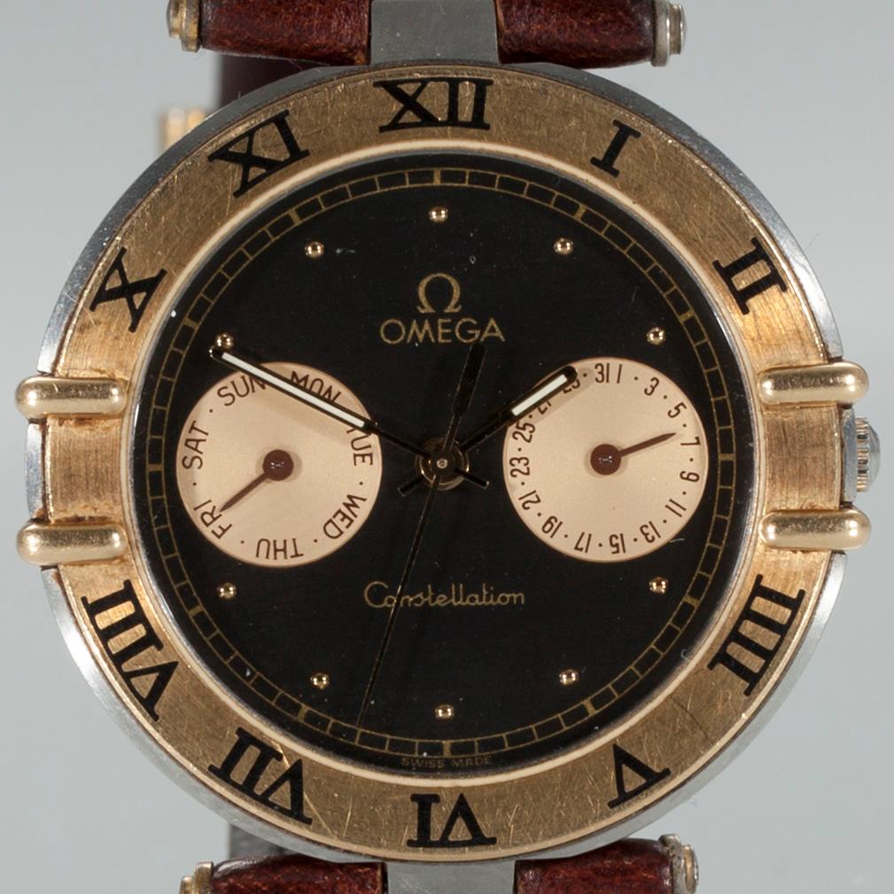 ARMBANDSUR, herr, Omega Constellation, guld och stål.