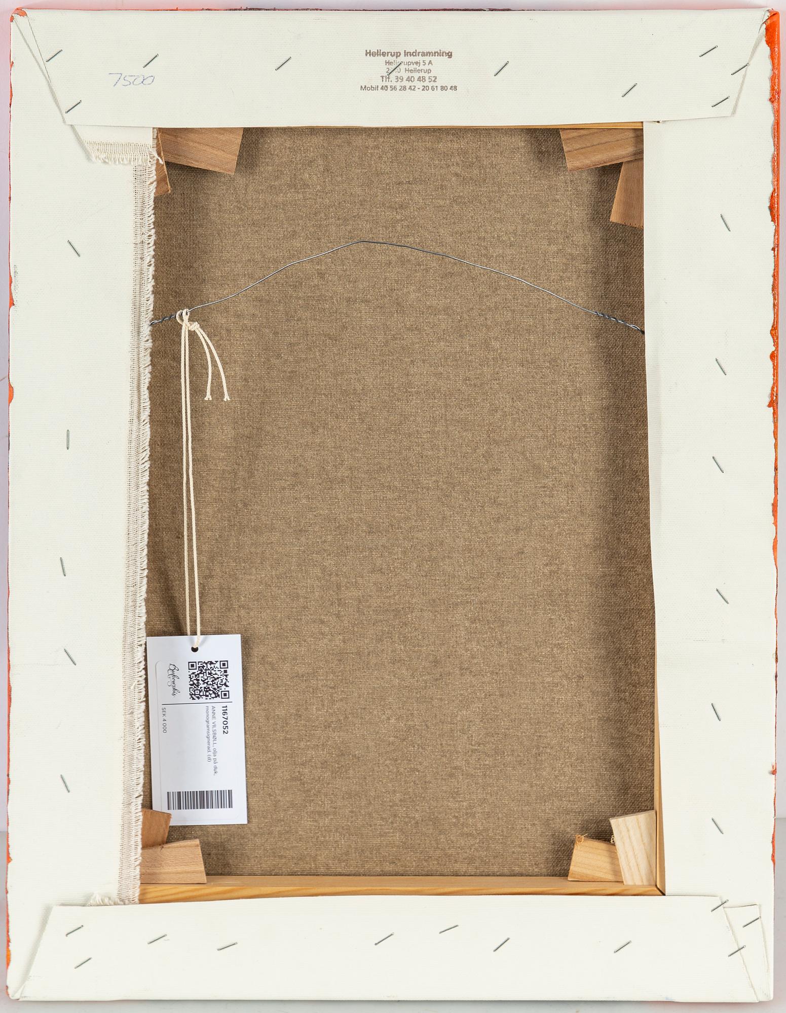 ANNE VILSBØLL, olja på duk, monogramsignerad AV.