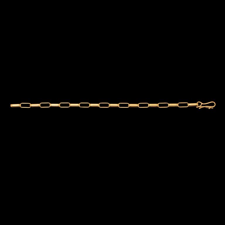 ARMLÄNK, 18k guld, Anders Högberg, Högberg & Co, Göteborg, 1969. Vikt 13 g.