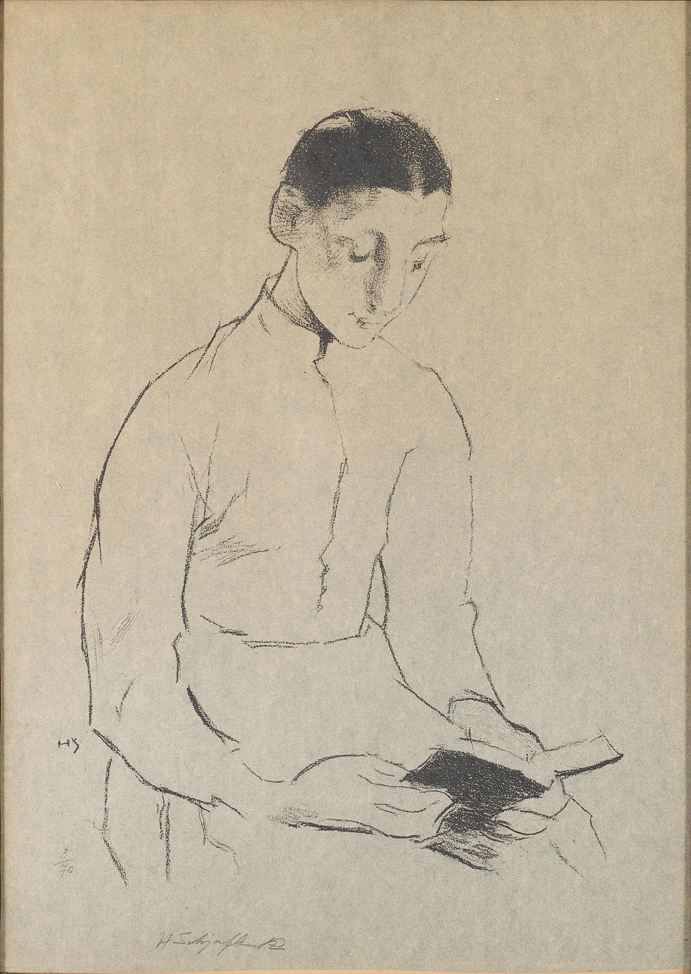 HELENE SCHJERFBECK, litograph, signed with pen, numbered 3/70.