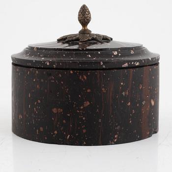 Smörask med lock, Älvdalen, 1800-talets första hälft, Empire.