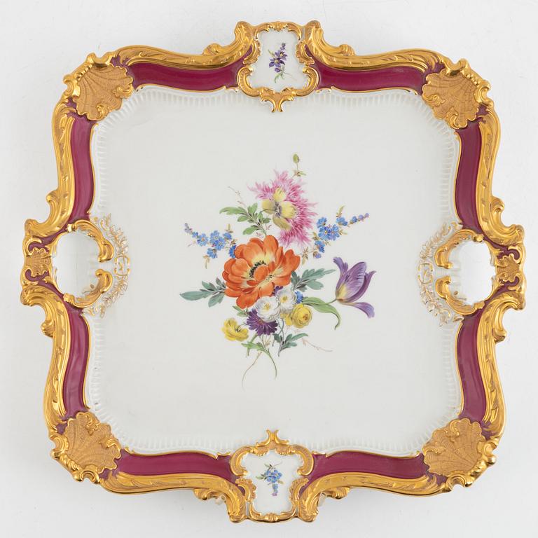 Meissen, Tray, porcelain, Rococo style, Germany, 1934-1945.