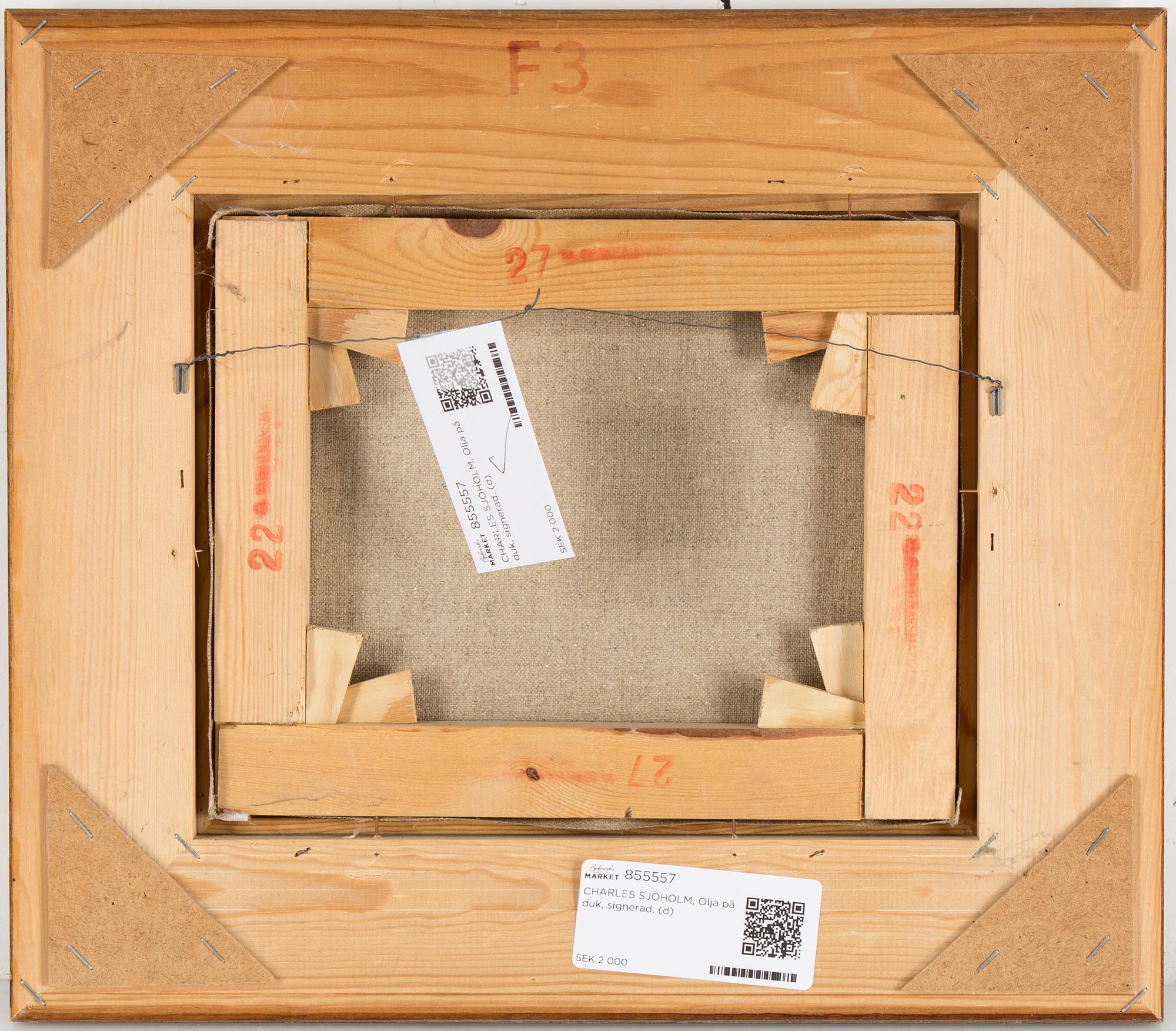 CHARLES SJÖHOLM, Oil on canvas, signed.