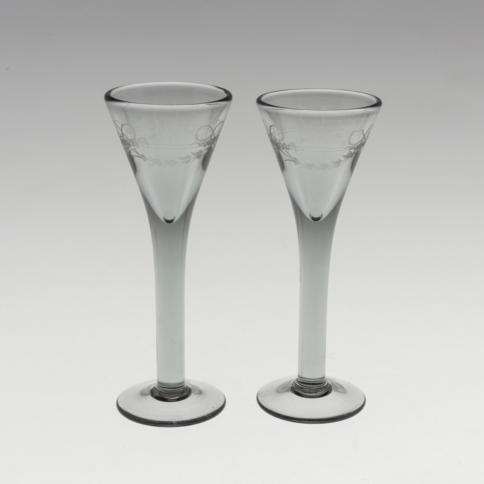 SNAPSGLAS, 12 st, "Antik", Reijmyre.