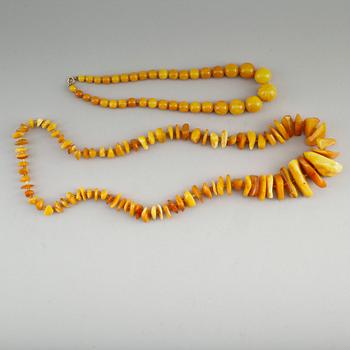 COLLIER, 2 st, bärnsten.