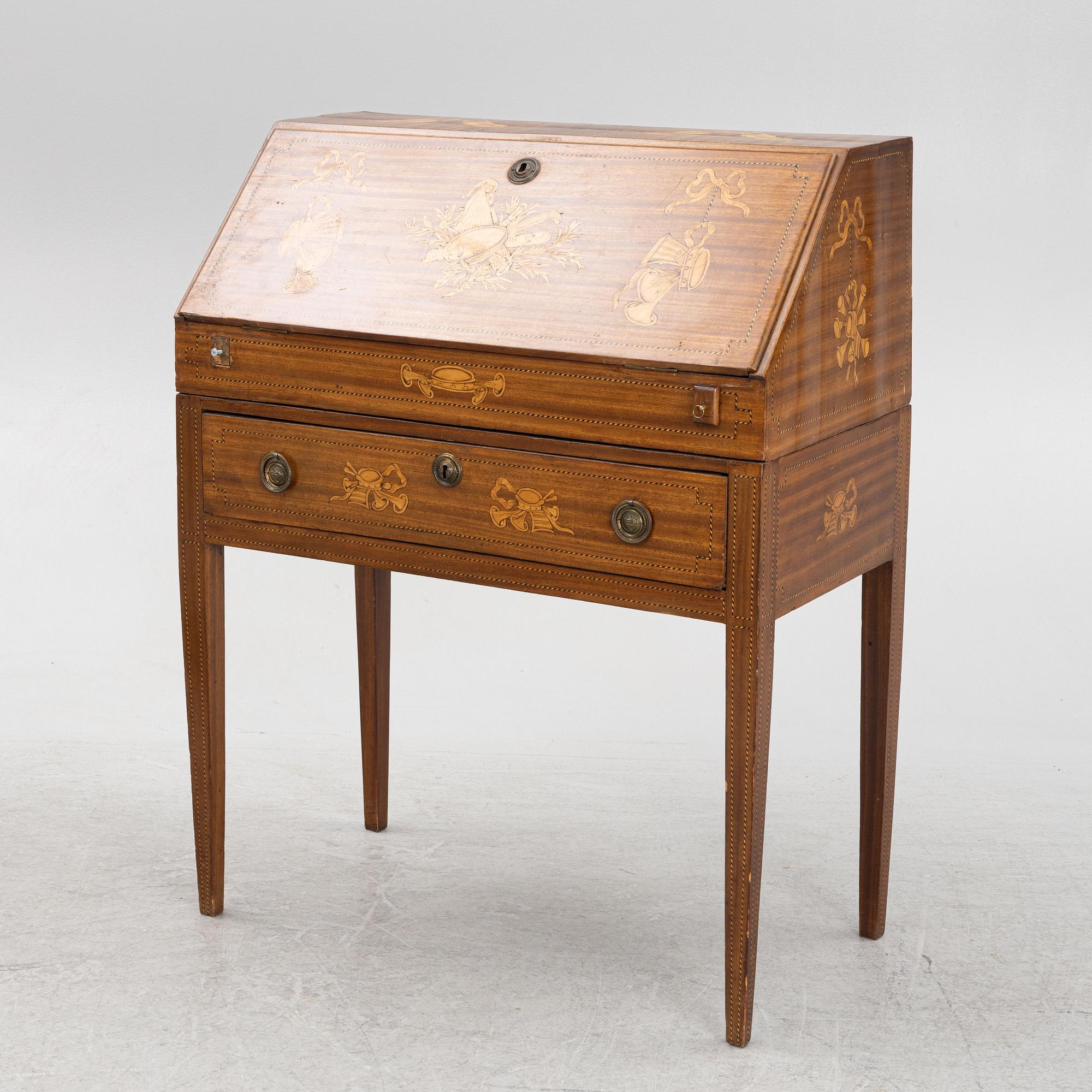 A Gustavian Style Desk, circa 1900.