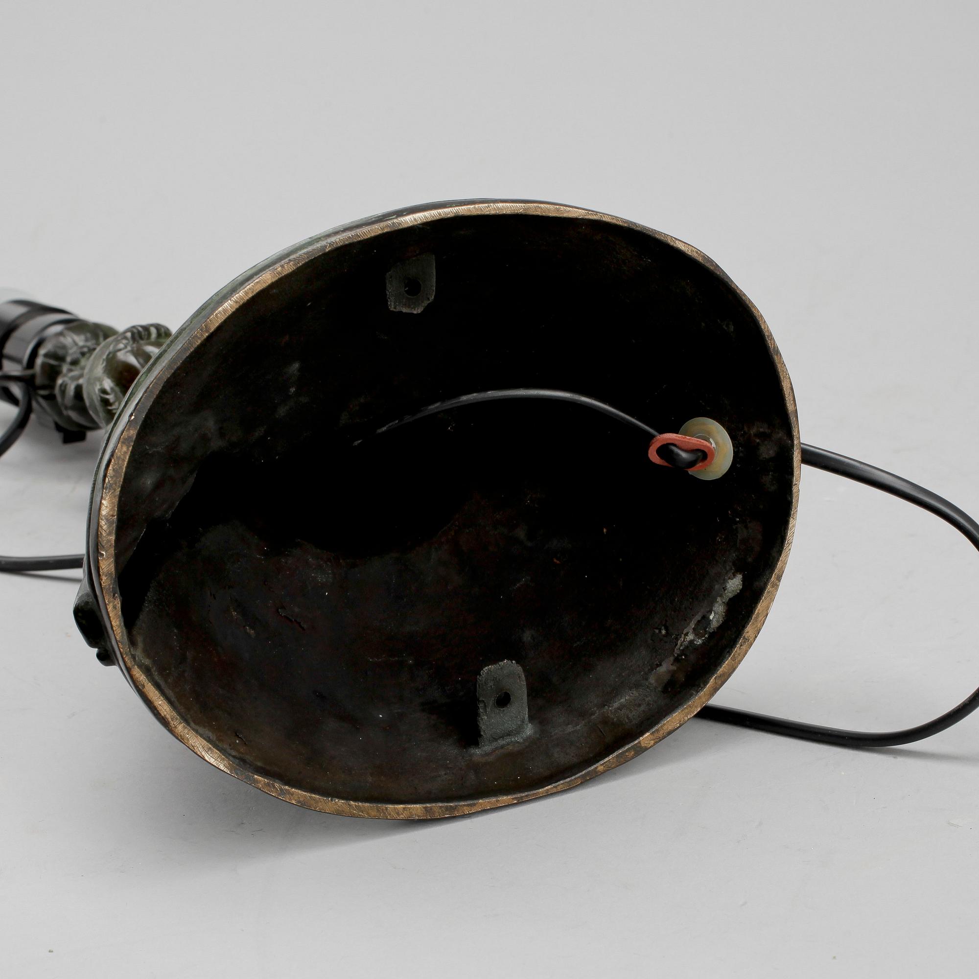 BORDSLAMPA, brons, art deco, Carl Fagerberg, 1920/30-tal.