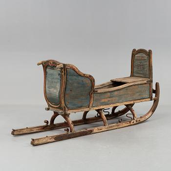 a folk art sleigh Forsa, Hälsingland 1785.