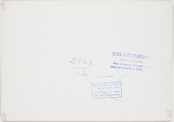 HENRI CARTIER-BRESSON, gelatinsilverfotografi stämplad av fotografen samt av Magnum Photos Incorporated a tergo.