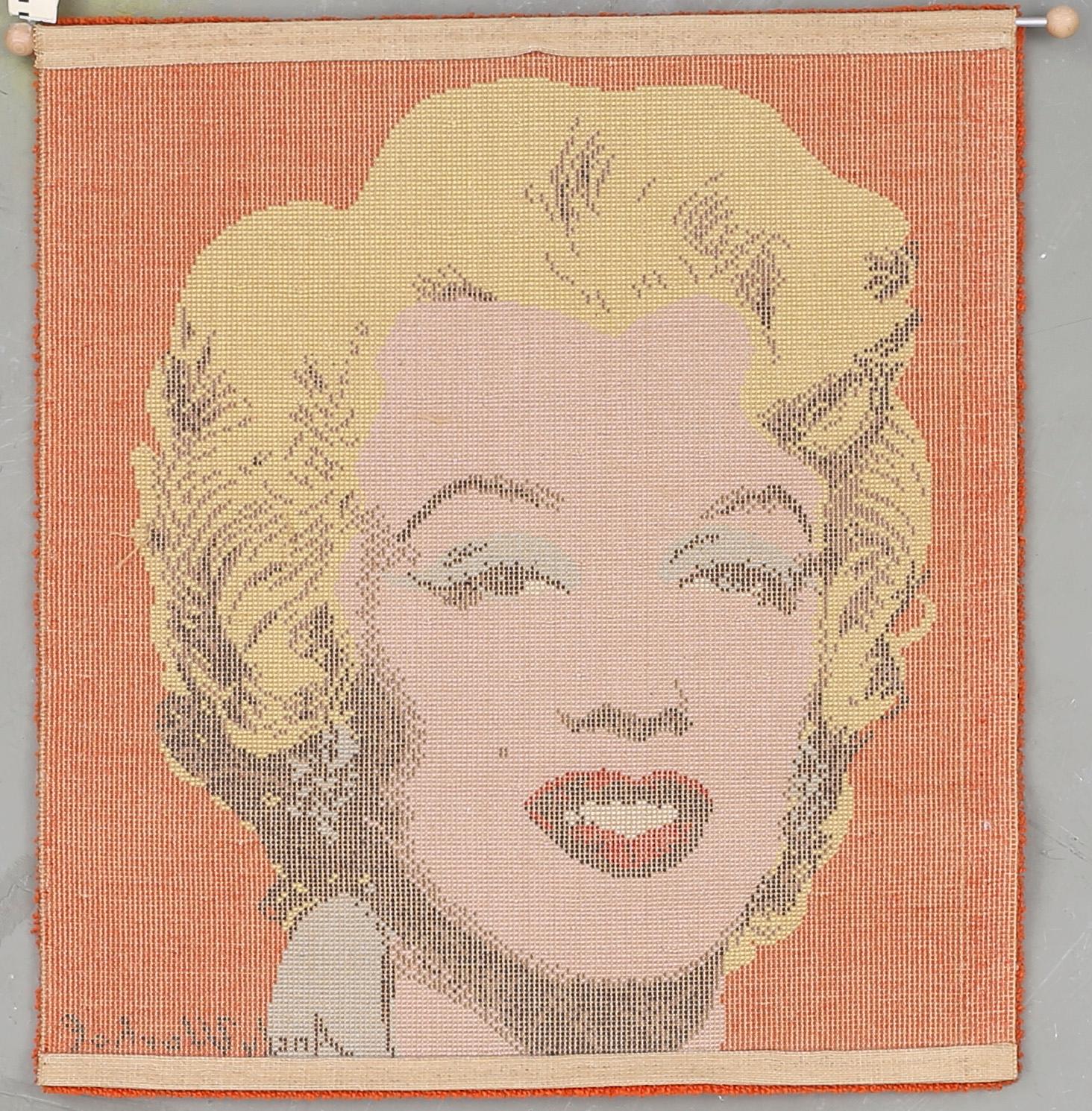ANDY WARHOL, efter, matta/väggbonad, Ege, tuftad, signerad, ca 86x80 cm.