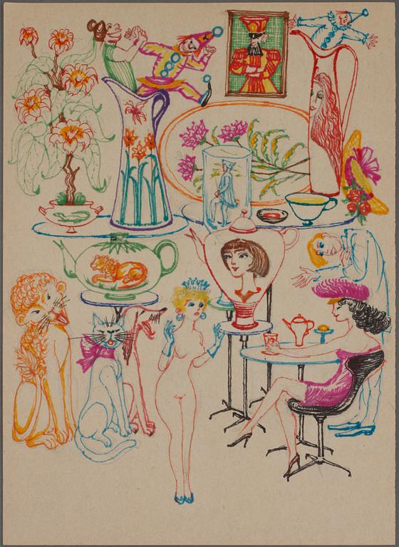 BIRGER EKMAN, teckningar, 8 st, signerade.