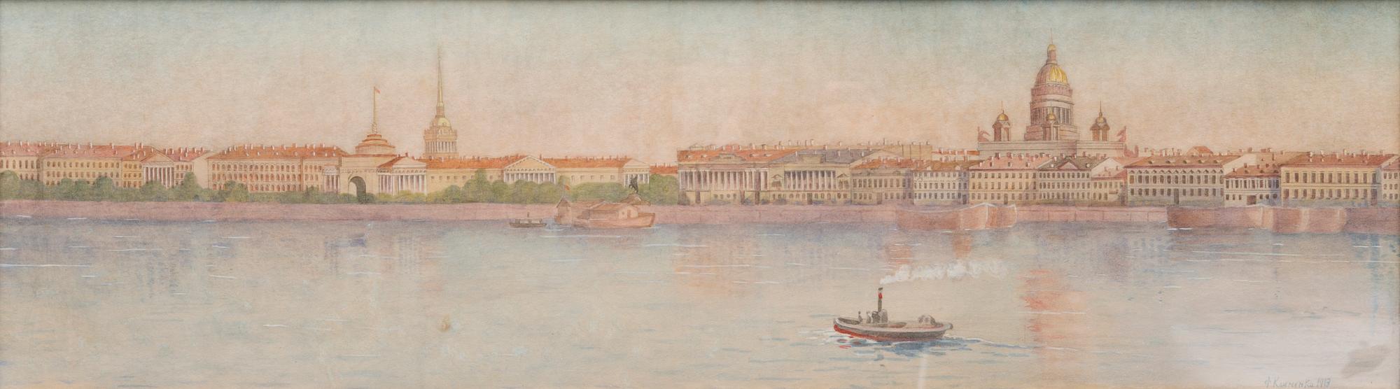 F. KLIMENKO, akvarell, signerad och daterad 1913.