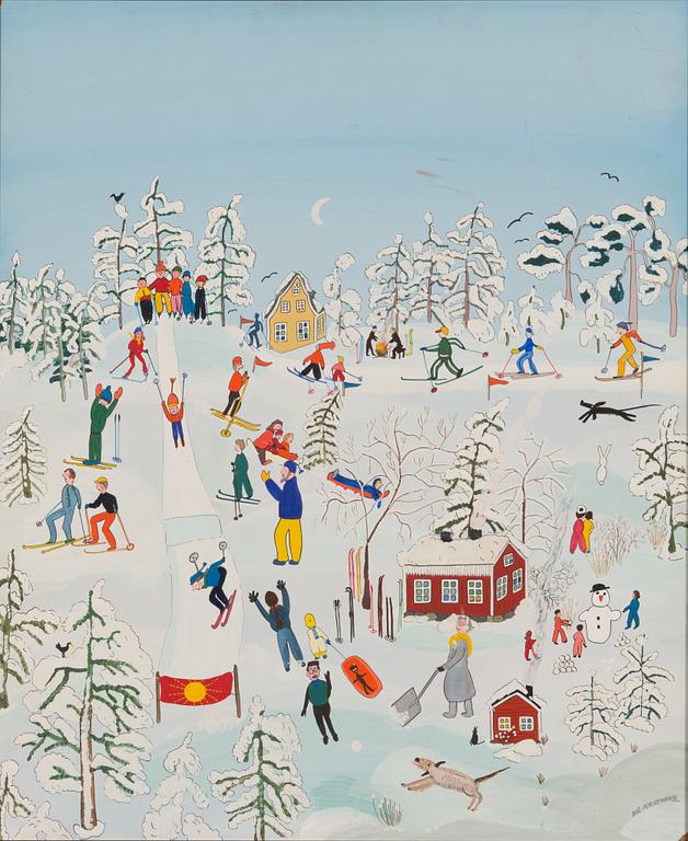 Ilse Ackermann, acrylic on board, signed and dated -92.