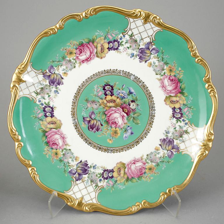 SKÅL på FOT samt FAT, porslin, "Pompadour", Rosenthal, Königsberg, Tyskland, 1900-talets mitt.
