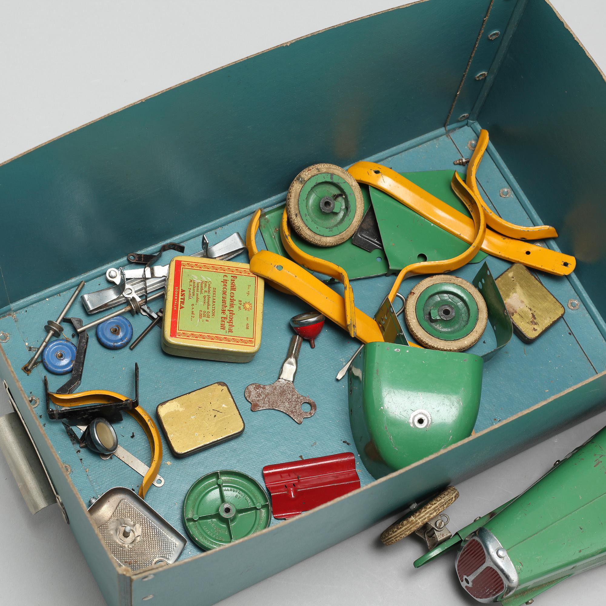 Three toys from Meccano and Schuco, around the mid 20th century.