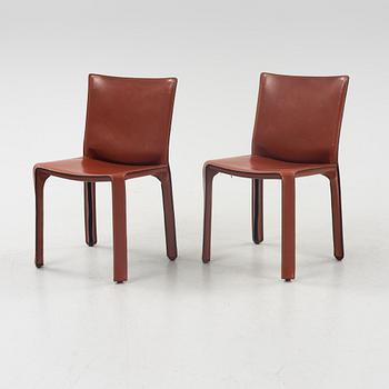 A pair of model 412 CAB chairs by Mario Bellini for Cassina.