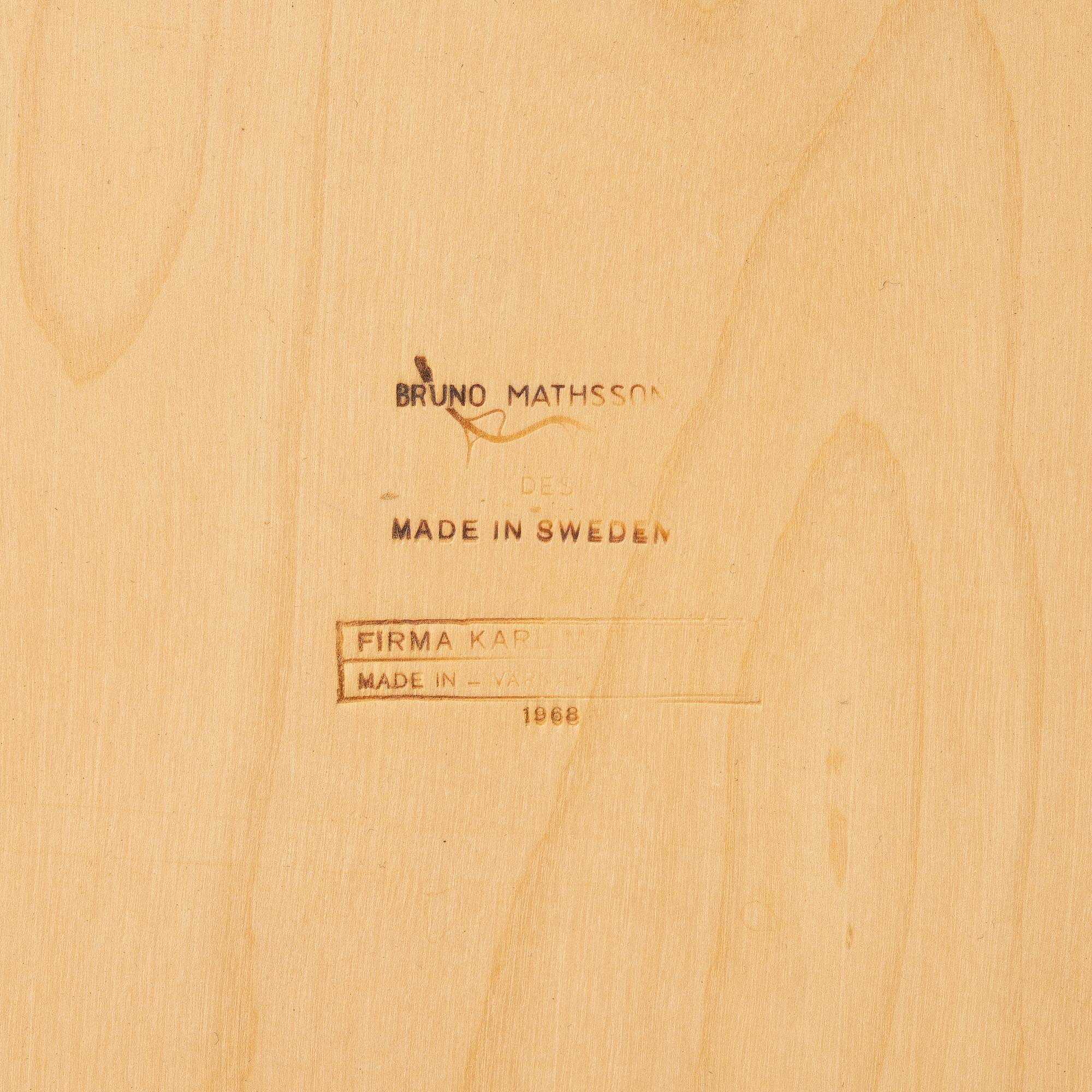 Bruno Mathsson, Coffee table, Firma Karl Mathsson, Värnamo, 1968.