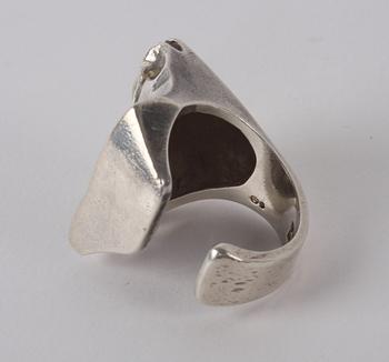 RING, silver, Lapponia med liten diamant.