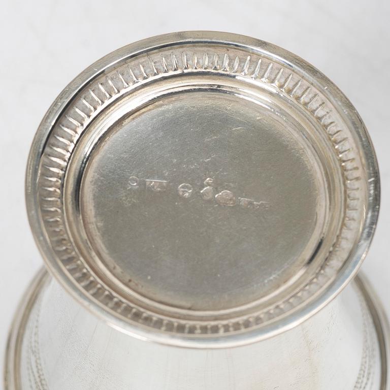 Bägare, 6 st, silver, mestadels GAB, 1900-tal.